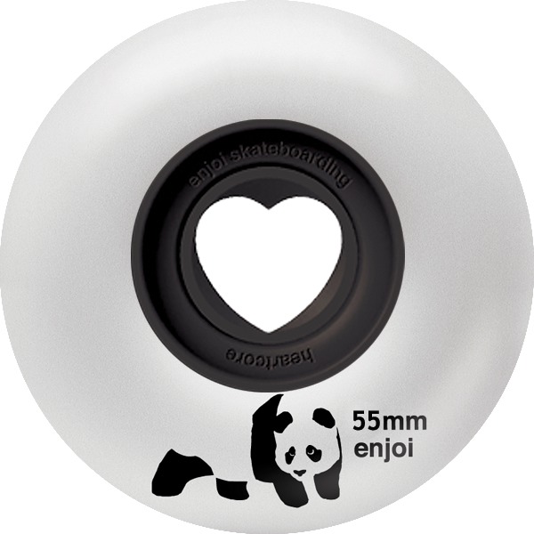 Enjoi Skateboards Panda White Skateboard Wheels - 55mm 99a (Set of 4)
