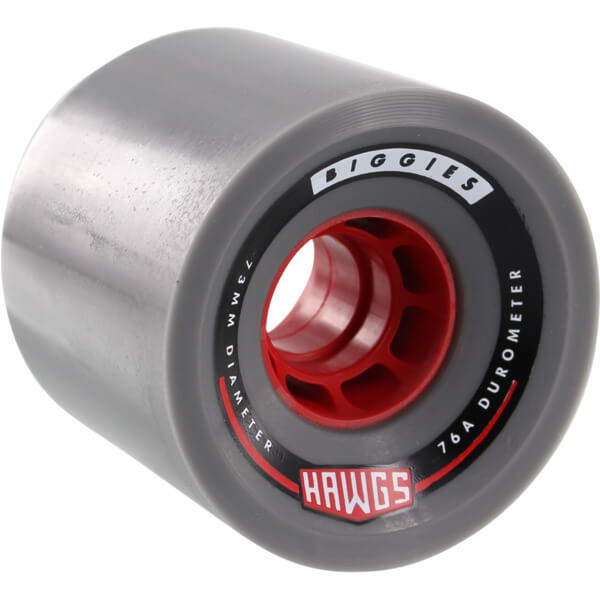 Hawgs Wheels Bigger Biggie Grey Longboard Skateboard Wheels 73mm 76a