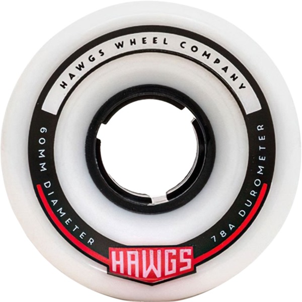 Hawgs Wheels Chubby Hawg White Skateboard Wheels - 60mm 78a (Set of 4)