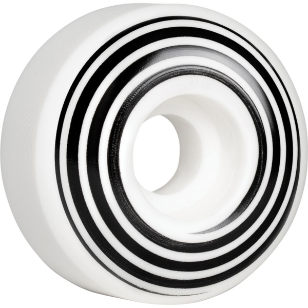 Hazard Wheels CP Formula Swirl Logo Radial White Skateboard Wheels - 51mm 101a (Set of 4)