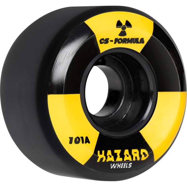 Hazard Wheels CS Formula Radio Acitve Conical Black Skateboard Wheels - 52mm 101a (Set of 4)
