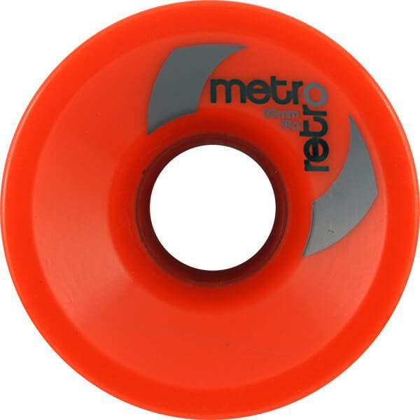 Metro Wheel Company Retro Red Longboard Skateboard Wheels 63mm 78a
