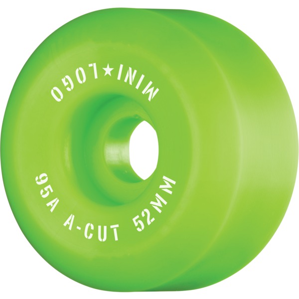 Mini Logo Skateboards A-Cut Hybrid Green Skateboard Wheels - 52mm 95a (Set of 4)