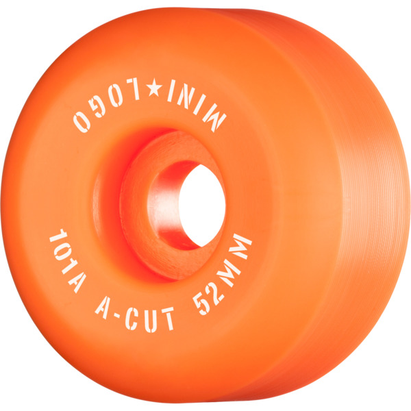 Mini Logo Skateboards A-Cut Orange Skateboard Wheels - 52mm 101a (Set of 4)