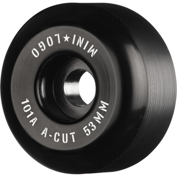 Mini Logo Skateboards A-Cut Black Skateboard Wheels - 53mm 101a (Set of 4)