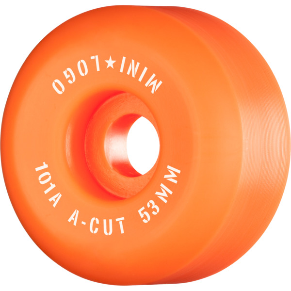 Mini Logo Skateboards A-Cut Orange Skateboard Wheels - 53mm 101a (Set of 4)