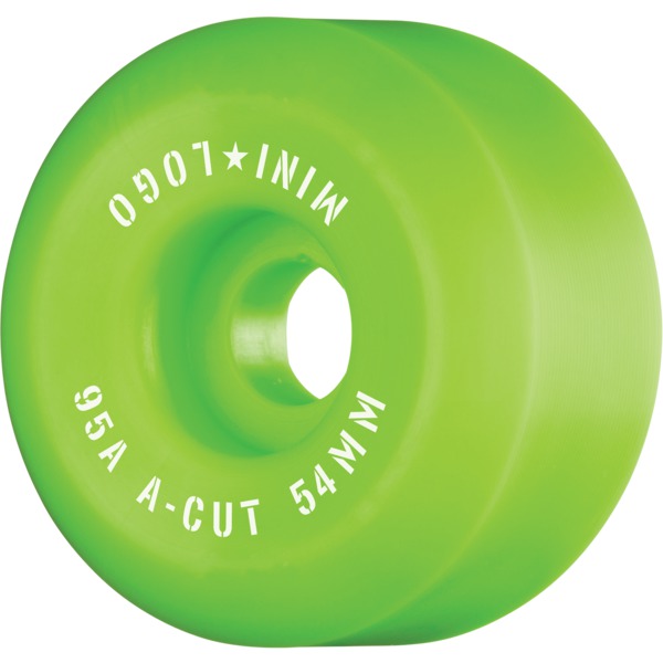 Mini Logo Skateboards A-Cut Hybrid Green Skateboard Wheels - 54mm 95a (Set of 4)