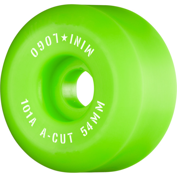 Mini Logo Skateboards A-Cut Green Skateboard Wheels - 54mm 101a (Set of 4)