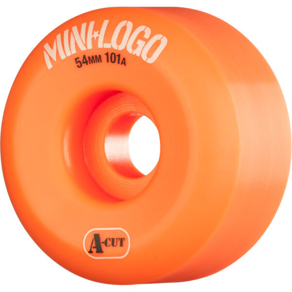 Mini Logo Skateboards A-Cut Orange Skateboard Wheels - 54mm 101a (Set of 4)