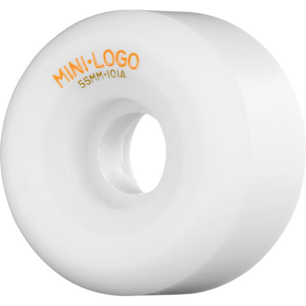 Mini Logo Skateboards A-Cut White Skateboard Wheels - 55mm 101a (Set of 4)