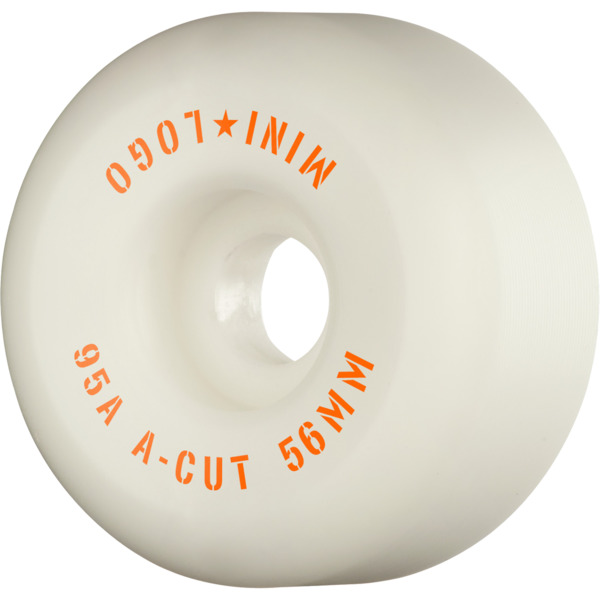 Mini Logo Skateboards A-Cut Hybrid White Skateboard Wheels - 56mm 95a (Set of 4)