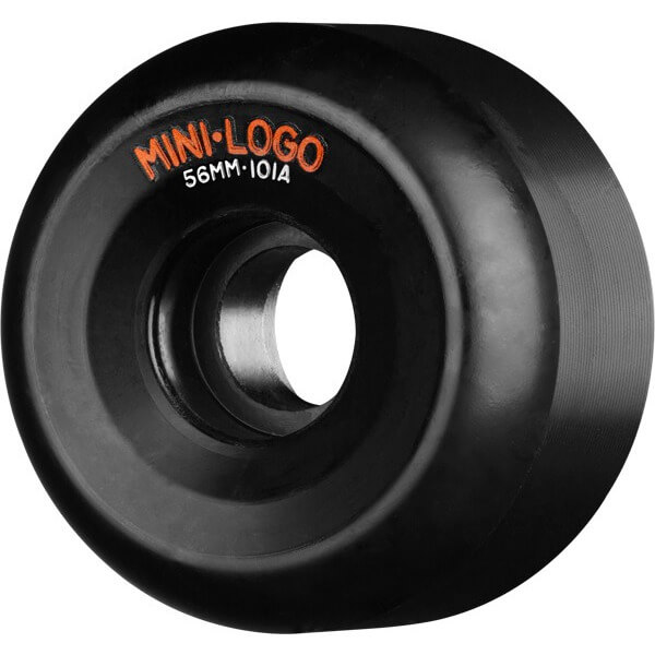 Mini Logo Skateboards A-Cut Black Skateboard Wheels - 56mm 101a (Set of 4)