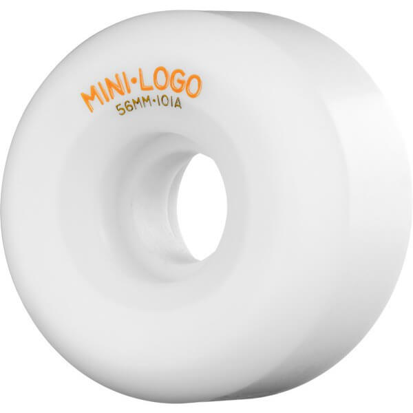 Mini Logo Skateboards A-Cut White Skateboard Wheels - 56mm 101a (Set of 4)