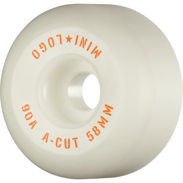 Mini Logo Skateboards A-Cut Hybrid White Skateboard Wheels - 58mm 90a (Set of 4)