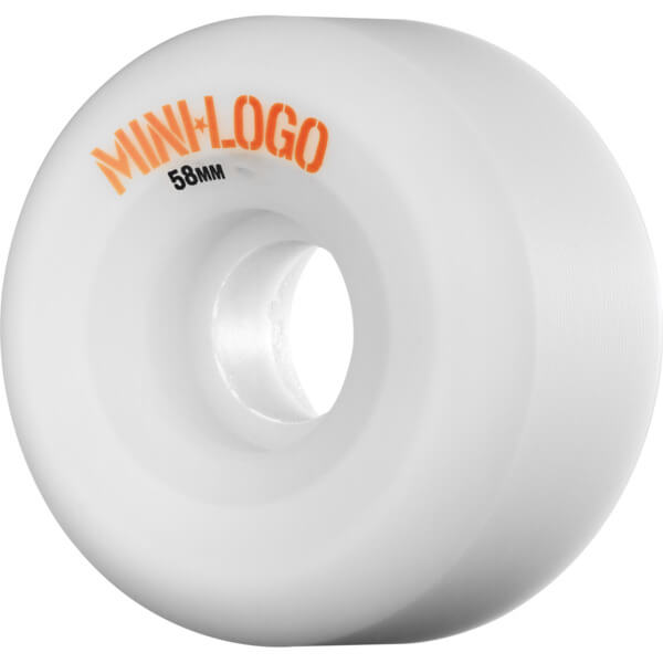 Mini Logo Skateboards A-Cut White Skateboard Wheels - 58mm 101a (Set of 4)