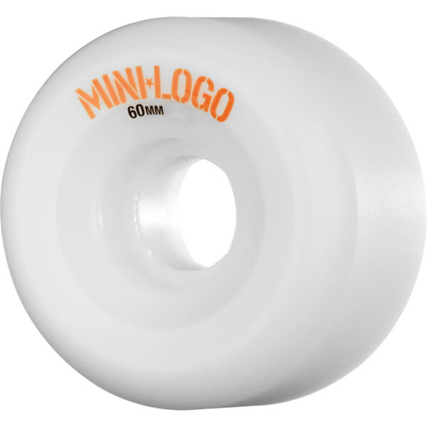 Mini Logo Skateboards A-Cut White Skateboard Wheels - 60mm 101a (Set of 4)