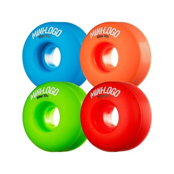 Mini Logo Skateboards C-Cut Green / Red / Blue / Orange Skateboard Wheels - 52mm 101a (Set of 4)