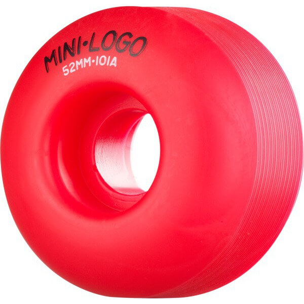 Mini Logo Skateboards C-Cut Red Skateboard Wheels - 52mm 101a (Set of 4)