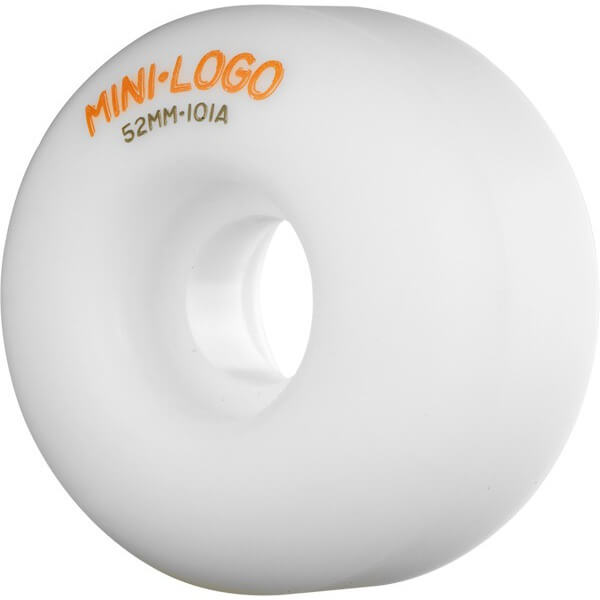 Mini Logo Skateboards C-Cut White Skateboard Wheels - 52mm 101a (Set of 4)