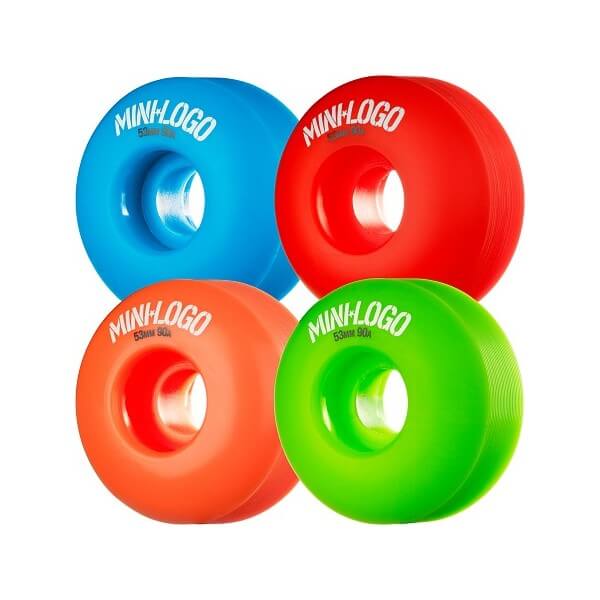 Mini Logo Skateboards C-Cut Green / Red / Blue / Orange Skateboard Wheels - 53mm 101a (Set of 4)
