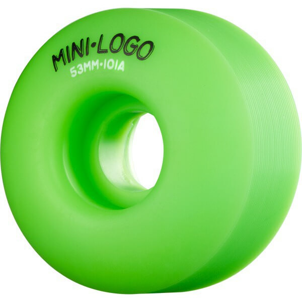 Mini Logo Skateboards C-Cut Green Skateboard Wheels - 53mm 101a (Set of 4)