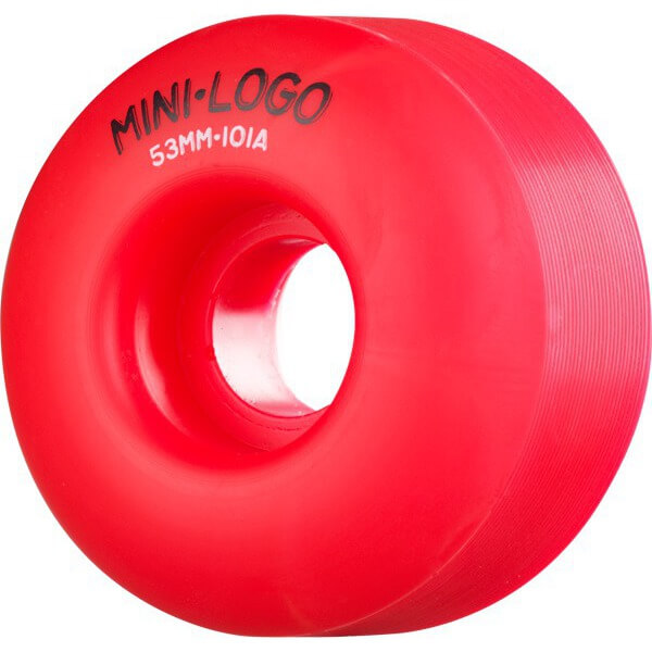 Mini Logo Skateboards C-Cut Red Skateboard Wheels - 53mm 101a (Set of 4)