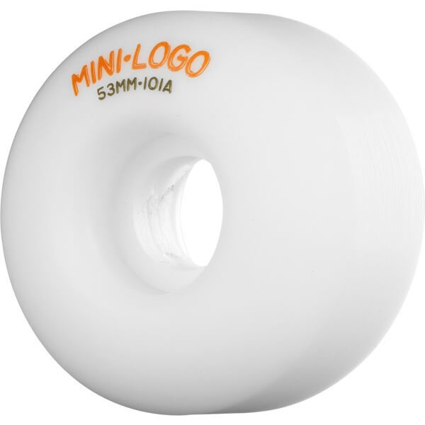 Mini Logo Skateboards C-Cut White Skateboard Wheels - 53mm 101a (Set of 4)