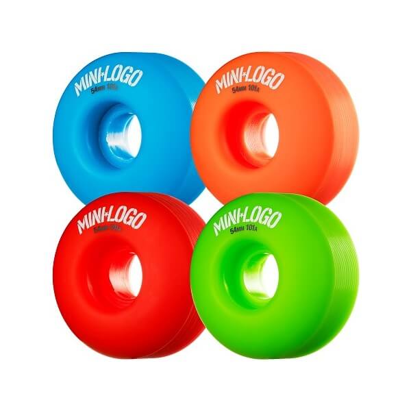 Mini Logo Skateboards C-Cut Green / Red / Blue / Orange Skateboard Wheels - 54mm 101a (Set of 4)