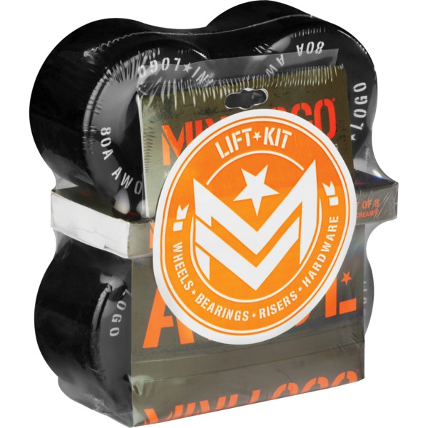 Mini Logo Skateboards ATF A.W.O.L Lift Kit Black Skateboard Wheels - 59mm 80a (Set of 4)