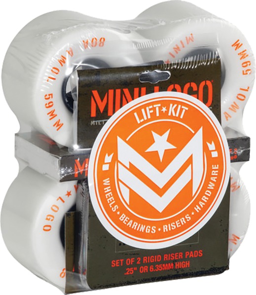 Mini Logo Skateboards ATF A.W.O.L. Lift Kit White Skateboard Wheels - 59mm 80a (Set of 4)