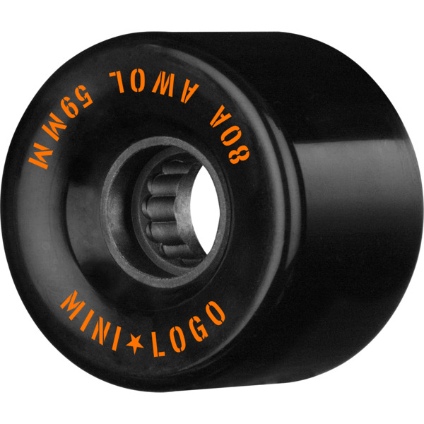 Vægt amatør ydre Mini Logo Skateboards ATF A.W.O.L Black Skateboard Wheels - 59mm 80a (Set  of 4)