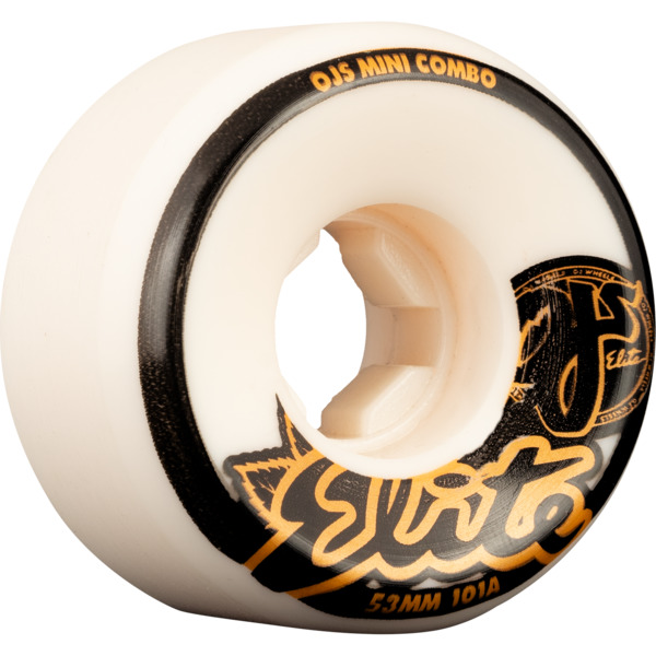 OJ Wheels Elite Mini Combo White Skateboard Wheels 53mm 101a (Set of 4)