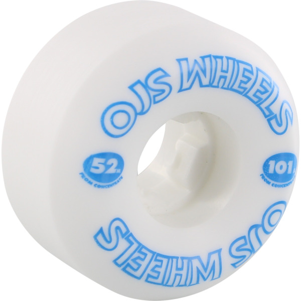 OJ III Skateboard Wheels 52mm From Concentrate Hardline 101A White/Blue 