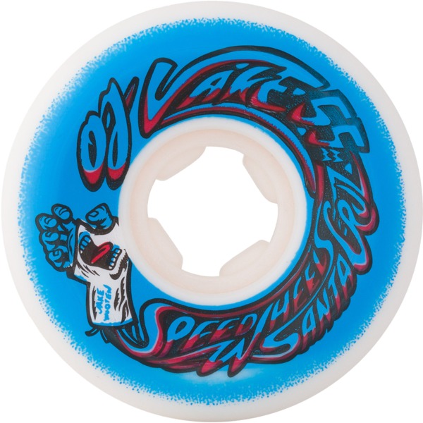 OJ Wheels Jake Wooten Screaming Cast White / Blue Skateboard Wheels - 55mm 101a (Set of 4)
