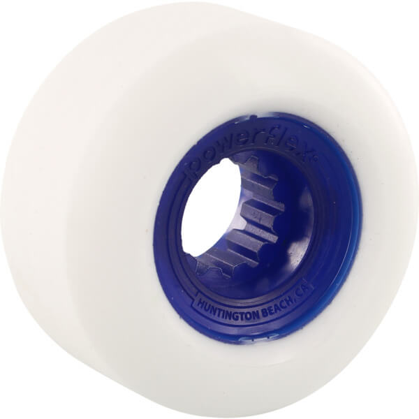 Powerflex Skateboards Gumball White / Blue Skateboard Wheels - 58mm 83b (Set of 4)