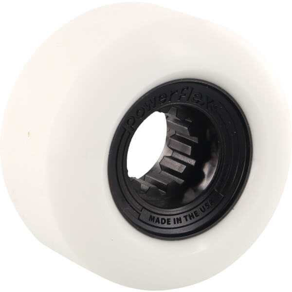 Powerflex Skateboards Gumball White / Black Skateboard Wheels - 60mm 83b (Set of 4)