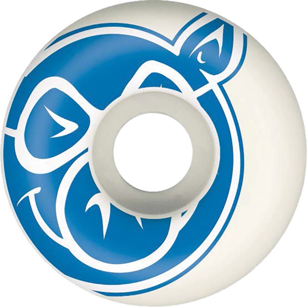 Pig Wheels Classic White / Blue - 53mm 99a (Set of 4)