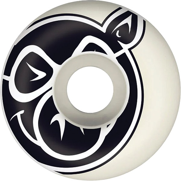 Pig Wheels Classic White / Black - 55mm 99a (Set of 4)