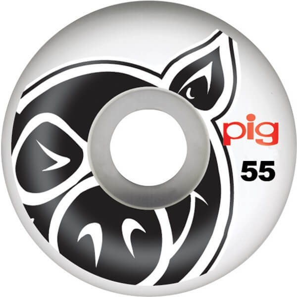 Pig Wheels Pig Head Natural Skateboard Wheels - 55mm 101a (Set of 4)