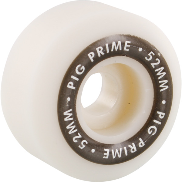 Pig Wheels Prime Urethane White Skateboard Wheels - 52mm 103a (Set of 4)