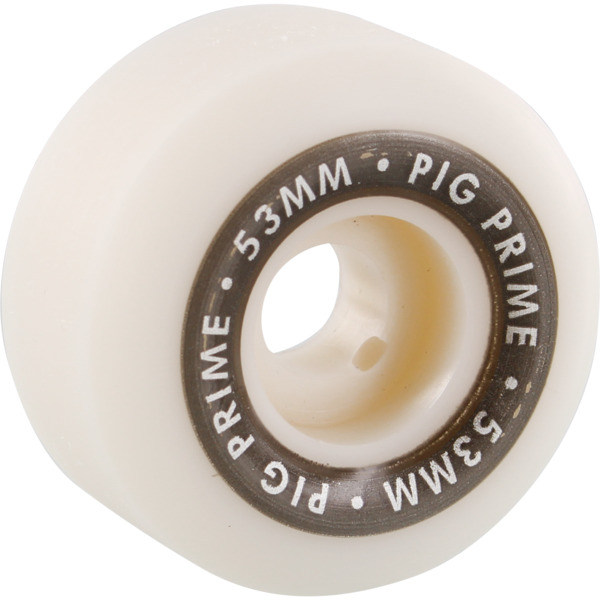 Pig Wheels Prime Urethane White Skateboard Wheels - 53mm 103a (Set of 4)