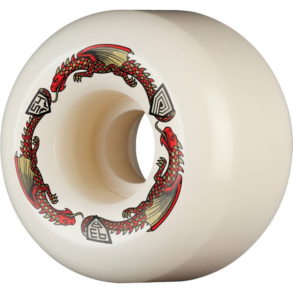 Powell Peralta Dragon Formula A2 Red / White Skateboard Wheels - 54mm 93a (Set of 4)