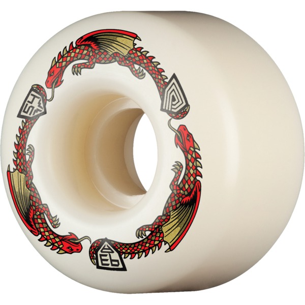Powell Peralta Dragon Formula V4 Red / White Skateboard Wheels 34mm CP - 54mm 93a (Set of 4) Powell Peralta Dragon Formula V4 Red / White Skateboard Wheels 34mm CP - 54mm 93a (Set of 4)