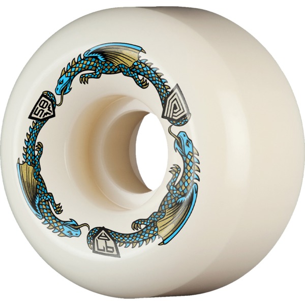 Powell Peralta Dragon Formula RB2 Blue / White Skateboard Wheels - 58mm 97a (Set of 4)