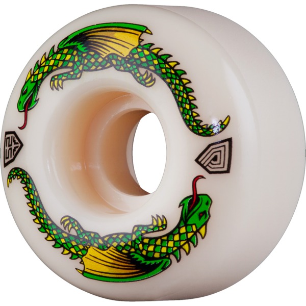 Powell Peralta Dragon Formula White Skateboard Wheels 31mm CP - 52mm 93a (Set of 4)