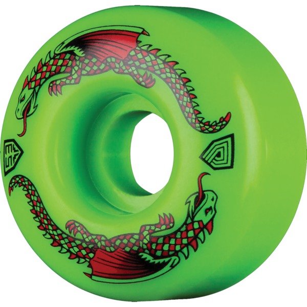 Powell Peralta Dragon Formula Green Skateboard Wheels 34mm CP - 53mm 93a (Set of 4)