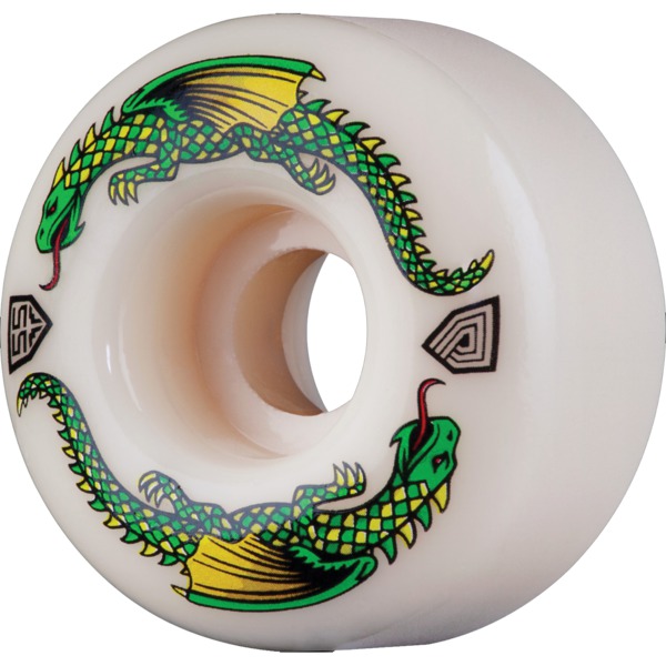 Powell Peralta Dragon Formula Off White Skateboard Wheels 34mm CP - 55mm 93a (Set of 4)