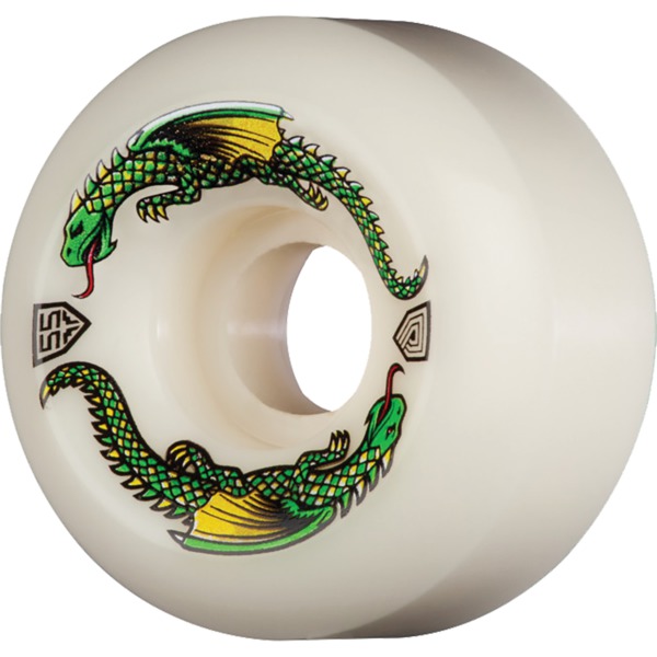 Powell Peralta Dragon Formula Off White Skateboard Wheels 35mm CP - 55mm 93a (Set of 4)