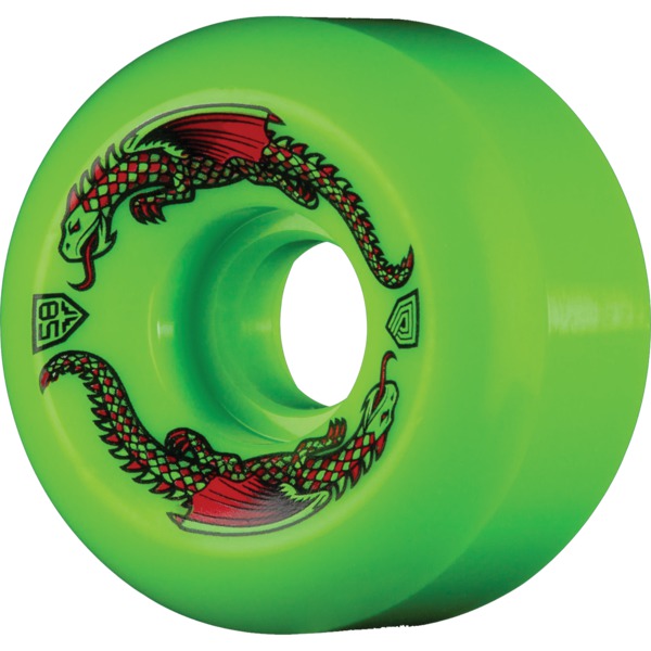 Powell Peralta Dragon Formula Green Skateboard Wheels - 58mm 93a (Set of 4)