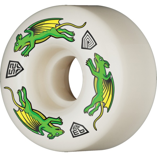 Powell Peralta Dragon Formula Nano Rat Off White Skateboard Wheels 34mm CP - 52mm 93a (Set of 4)